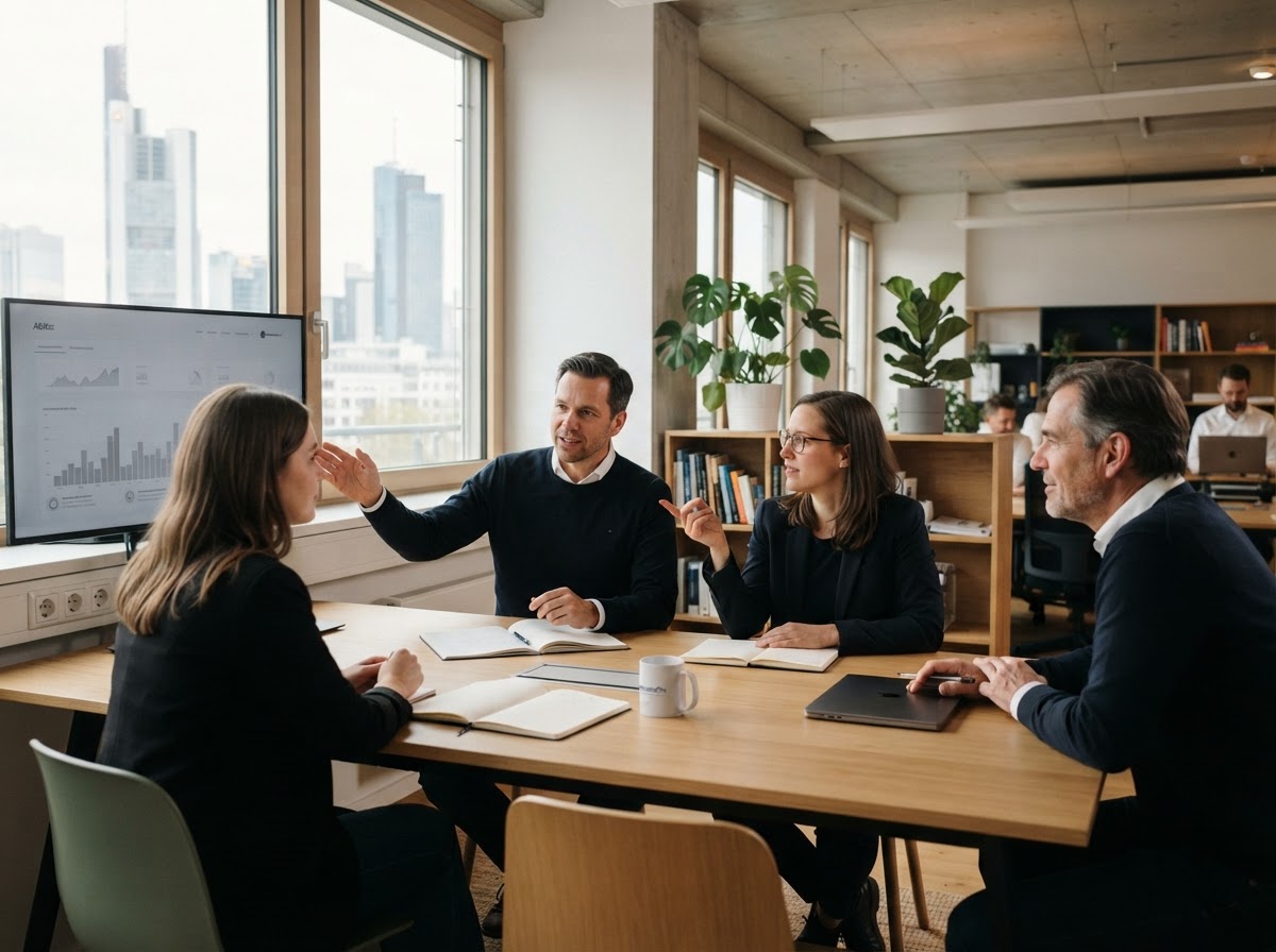 AbitronFin Team bei der Arbeit an der Analyseplattform